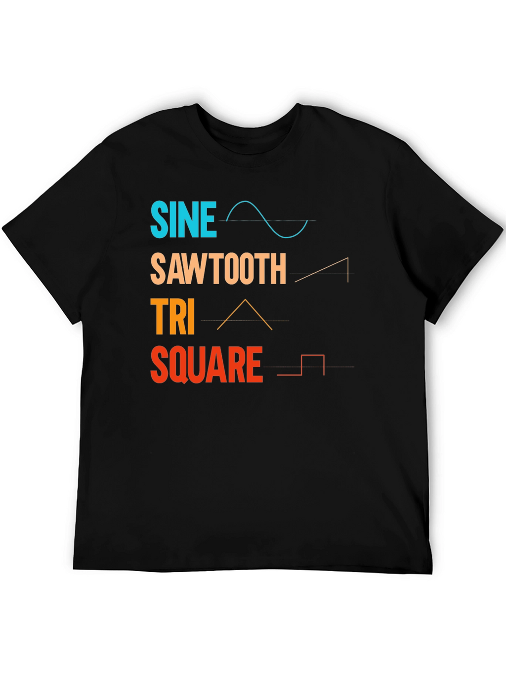 Sine Sawtooth Triangle Square Waveform T-Shirt