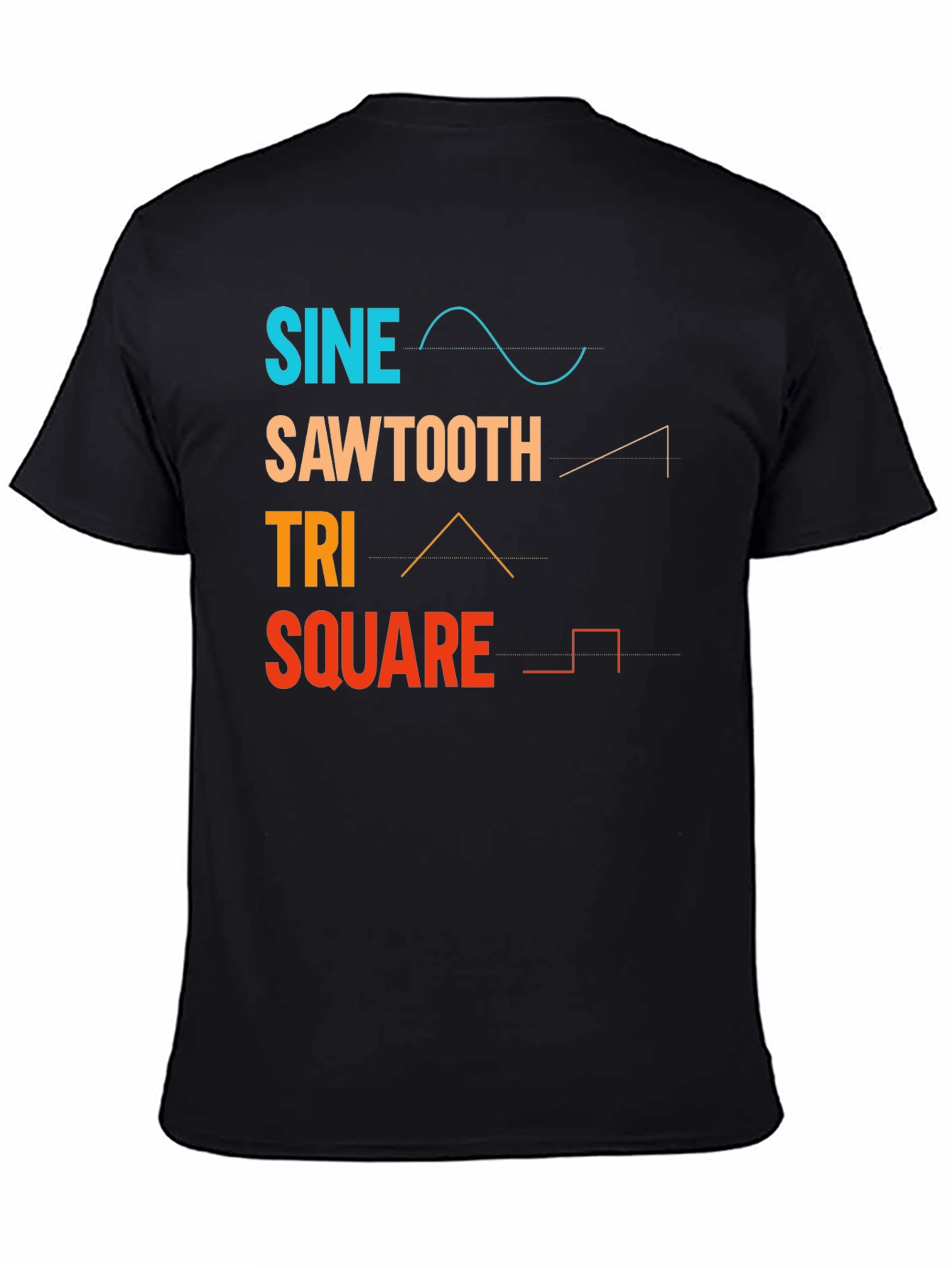 Sine Sawtooth Triangle Square Waveform T-Shirt