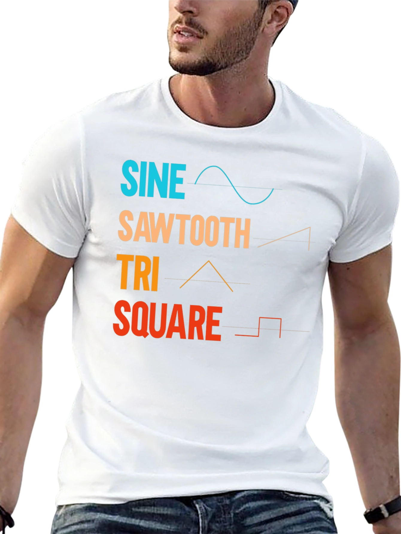 Sine Sawtooth Triangle Square Waveform T-Shirt