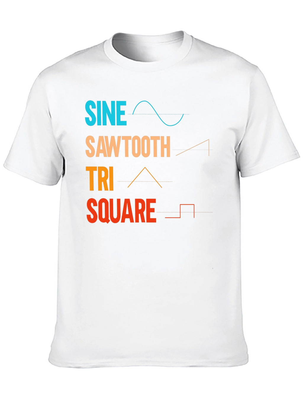 Sine Sawtooth Triangle Square Waveform T-Shirt