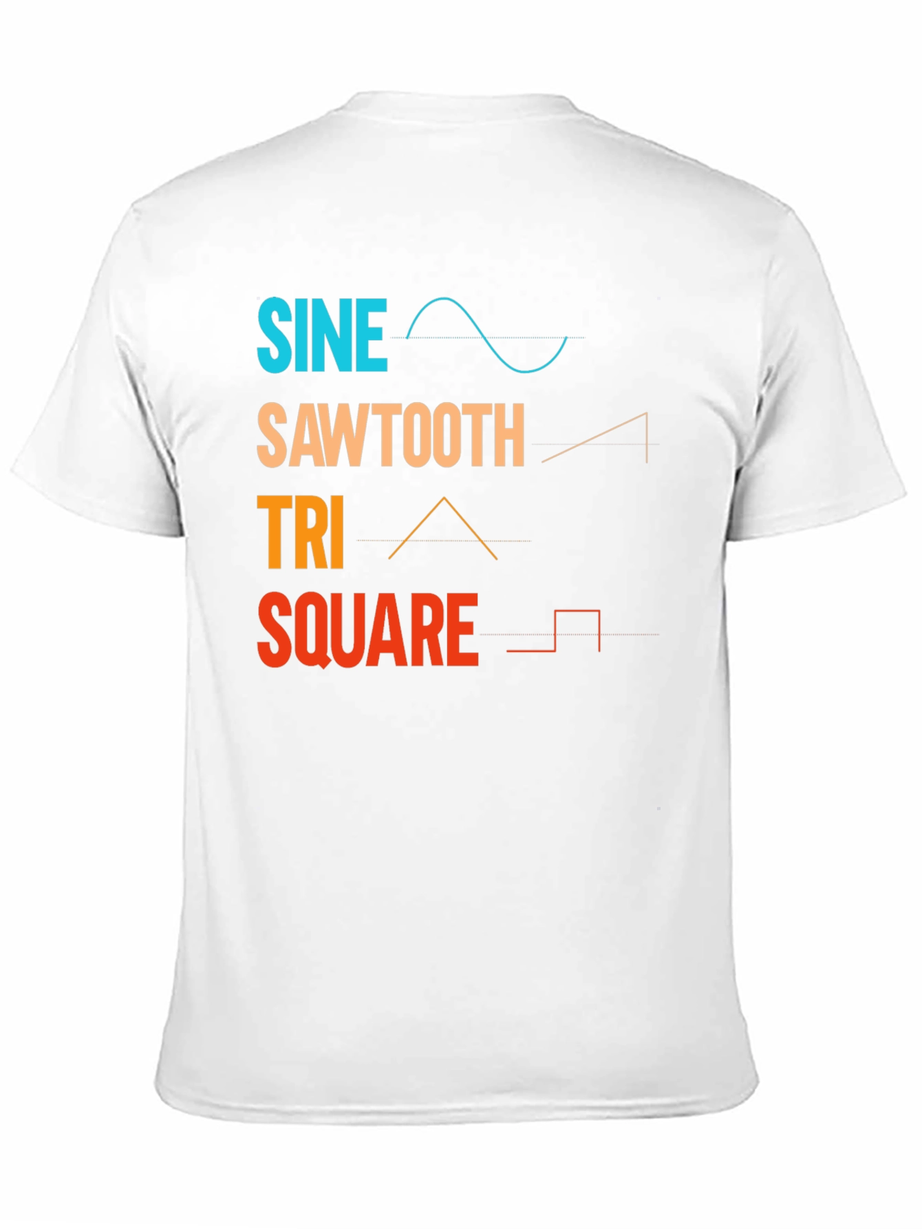 Sine Sawtooth Triangle Square Waveform T-Shirt