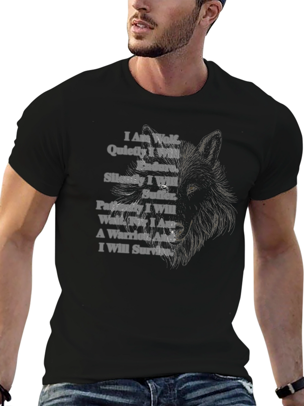 Wolf Warrior T-Shirt - Strength & Resilience