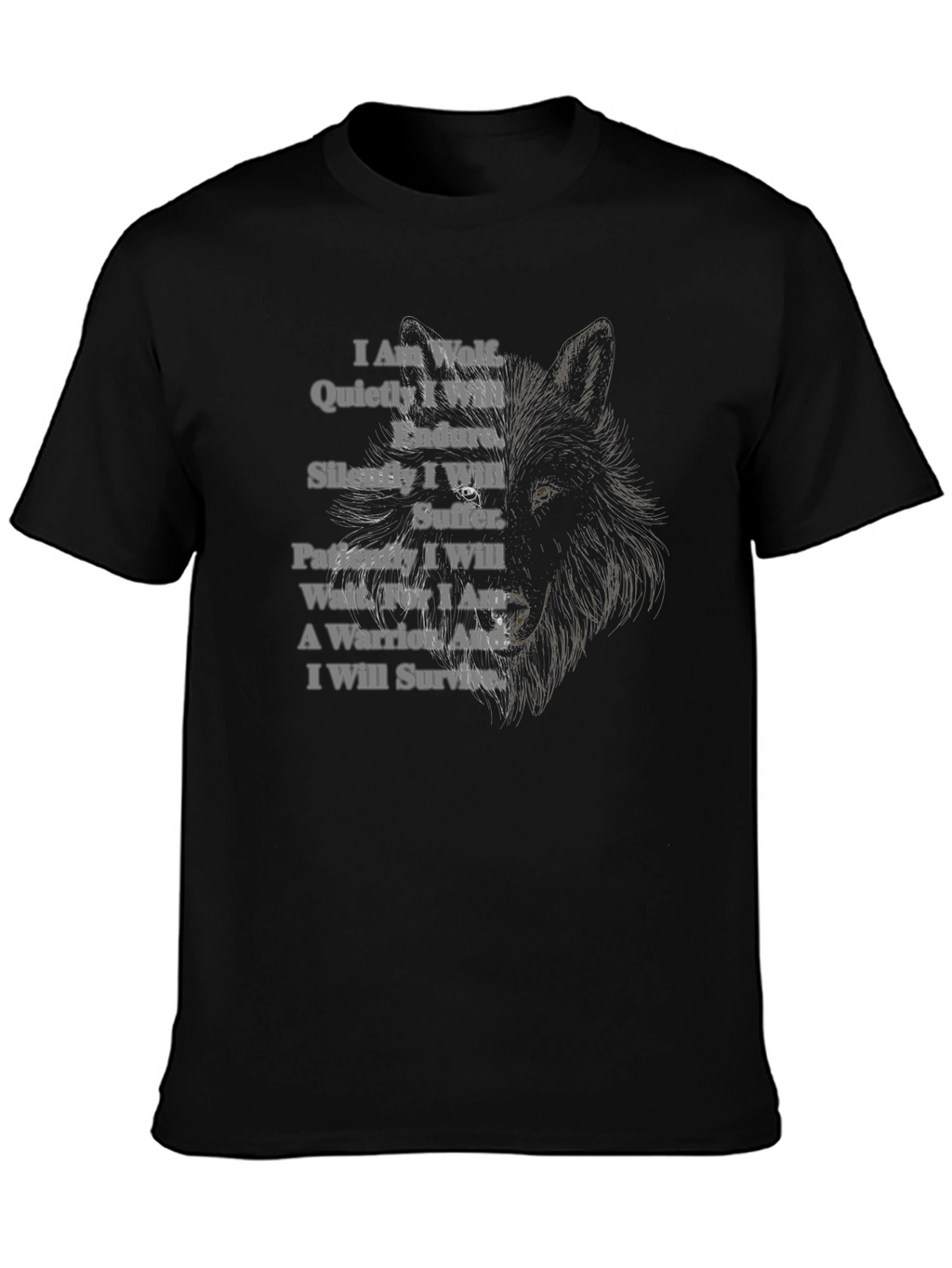 Wolf Warrior T-Shirt - Strength & Resilience
