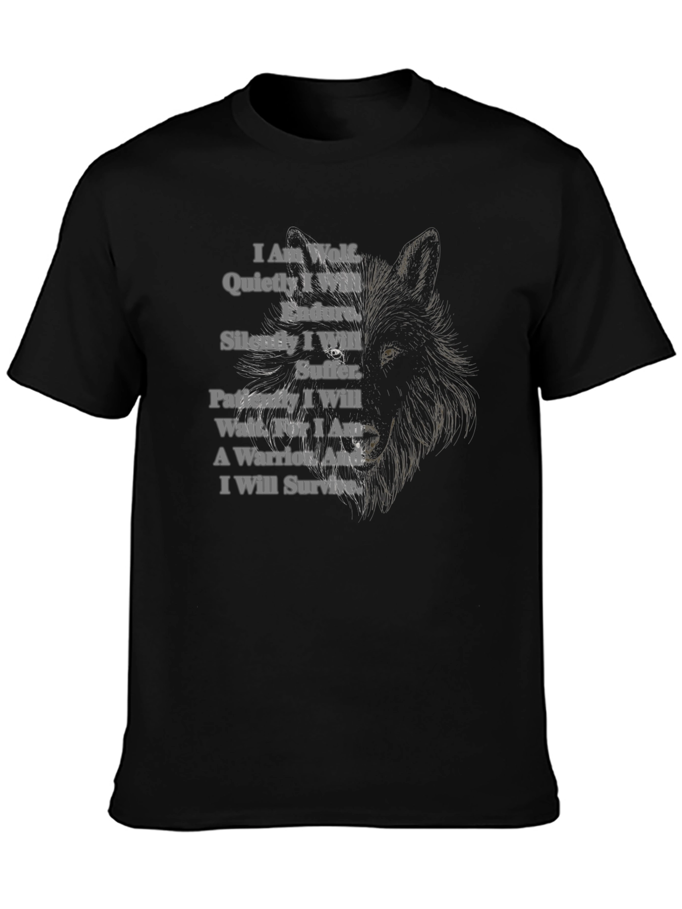 Wolf Warrior T-Shirt - Strength & Resilience