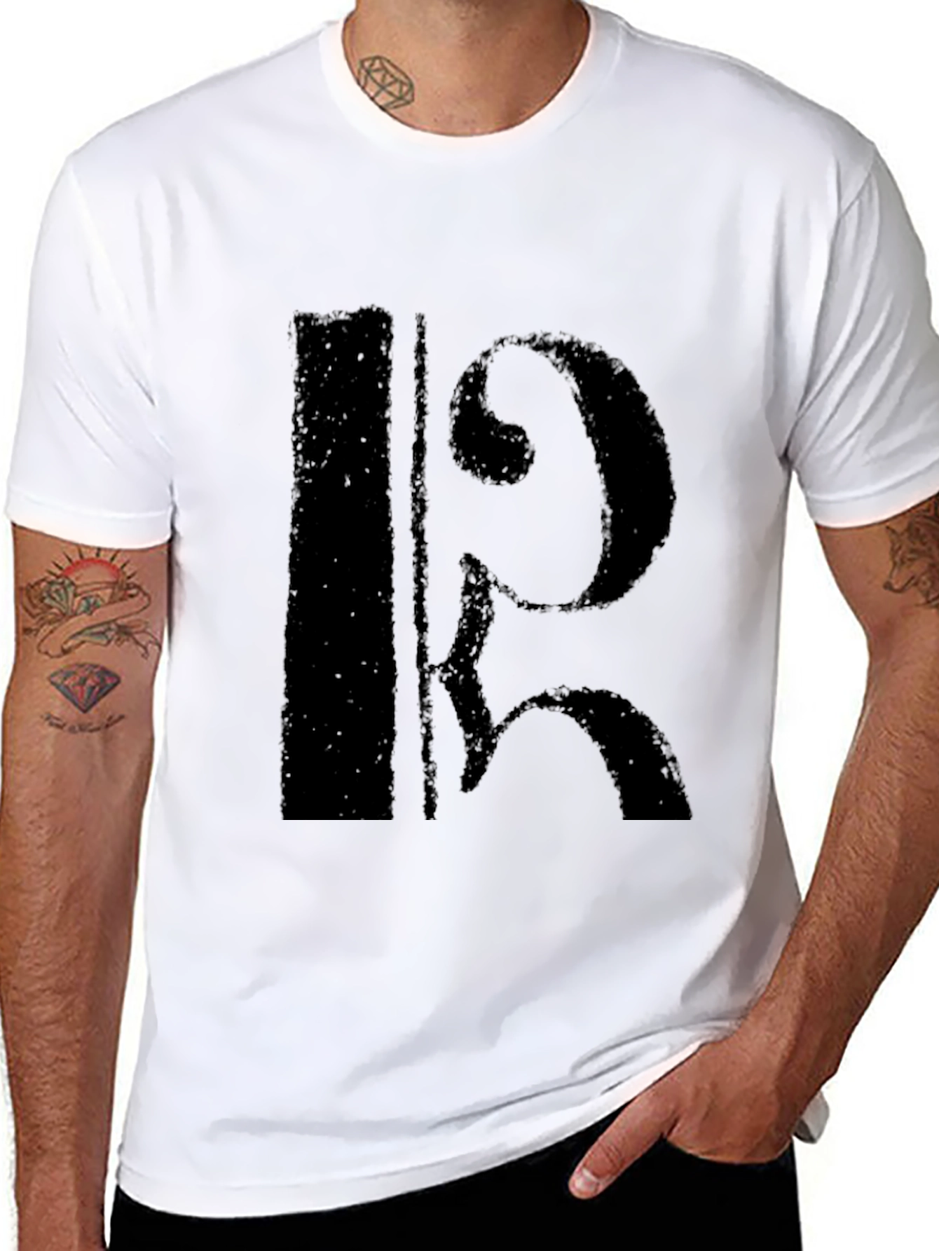 Black Alto Clef Music T-Shirt