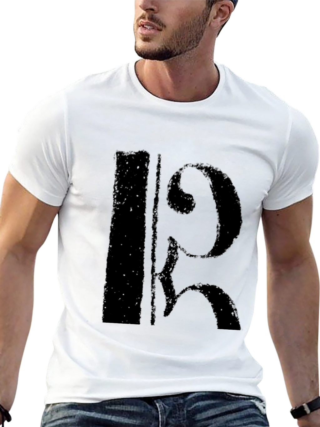 Black Alto Clef Music T-Shirt