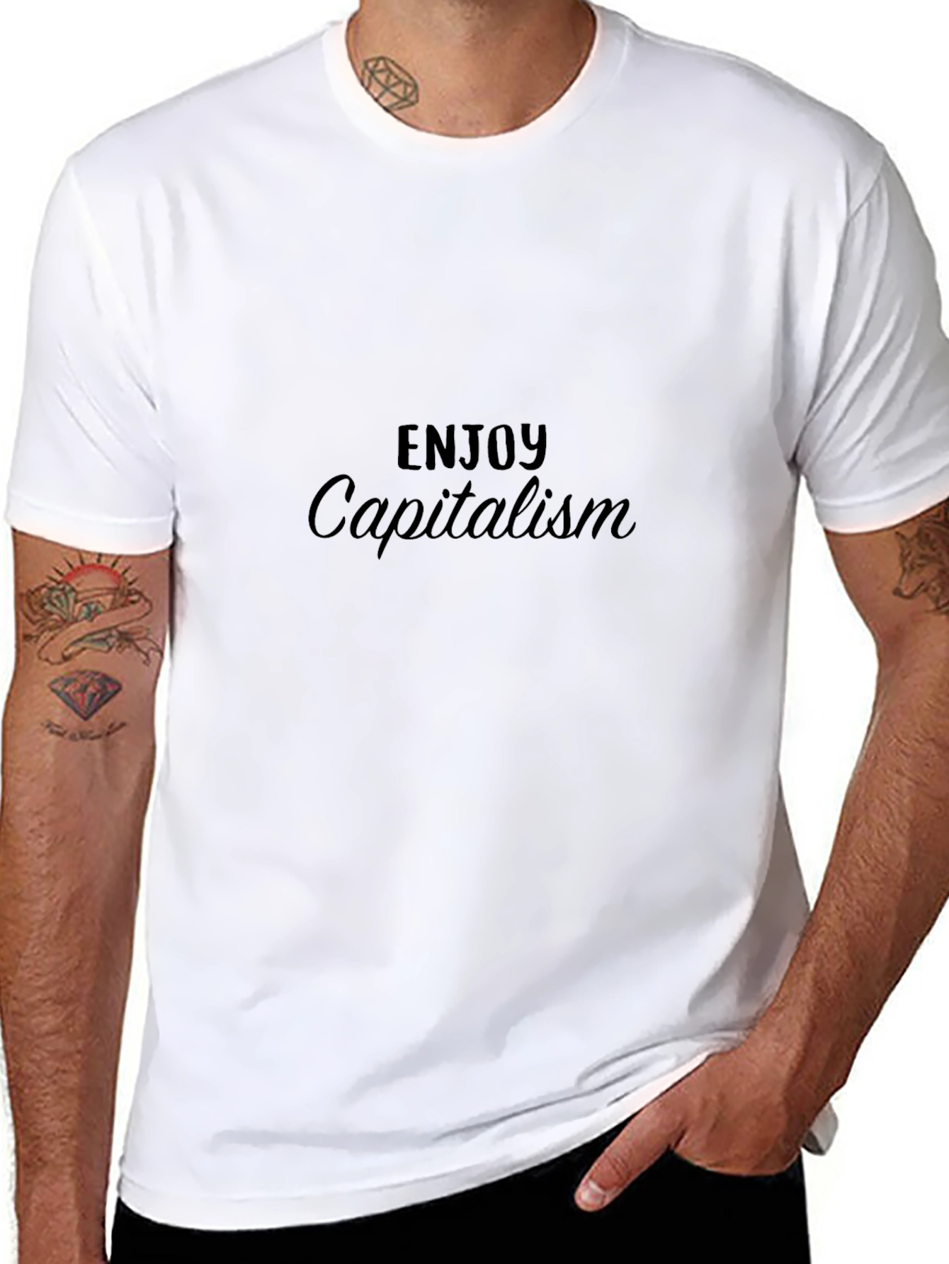 Enjoy Capitalism Black Tee Shirt