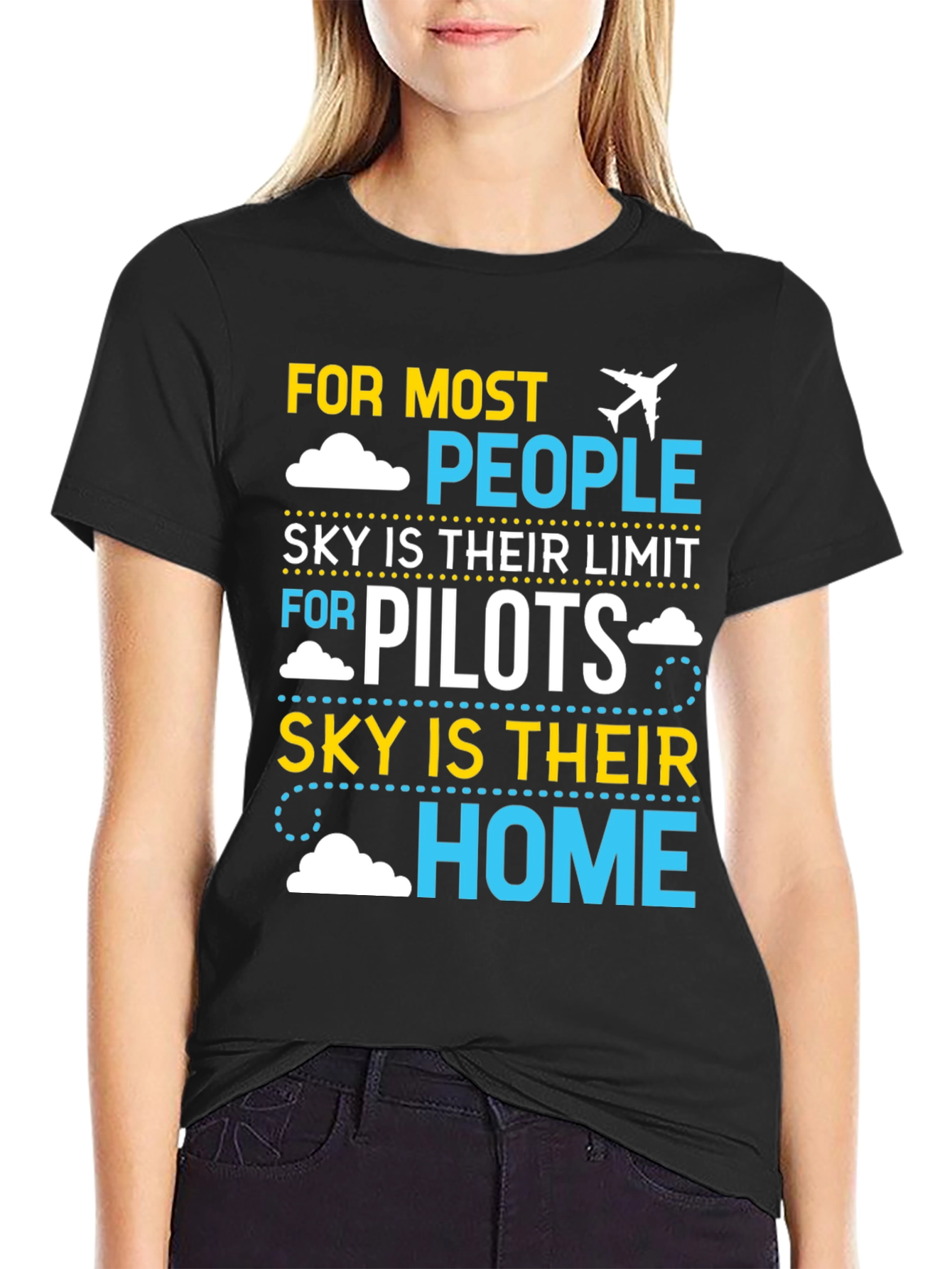Pilot Sky Home T-Shirt | Airplane Aviation Gift