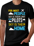 Pilot Sky Home T-Shirt | Airplane Aviation Gift