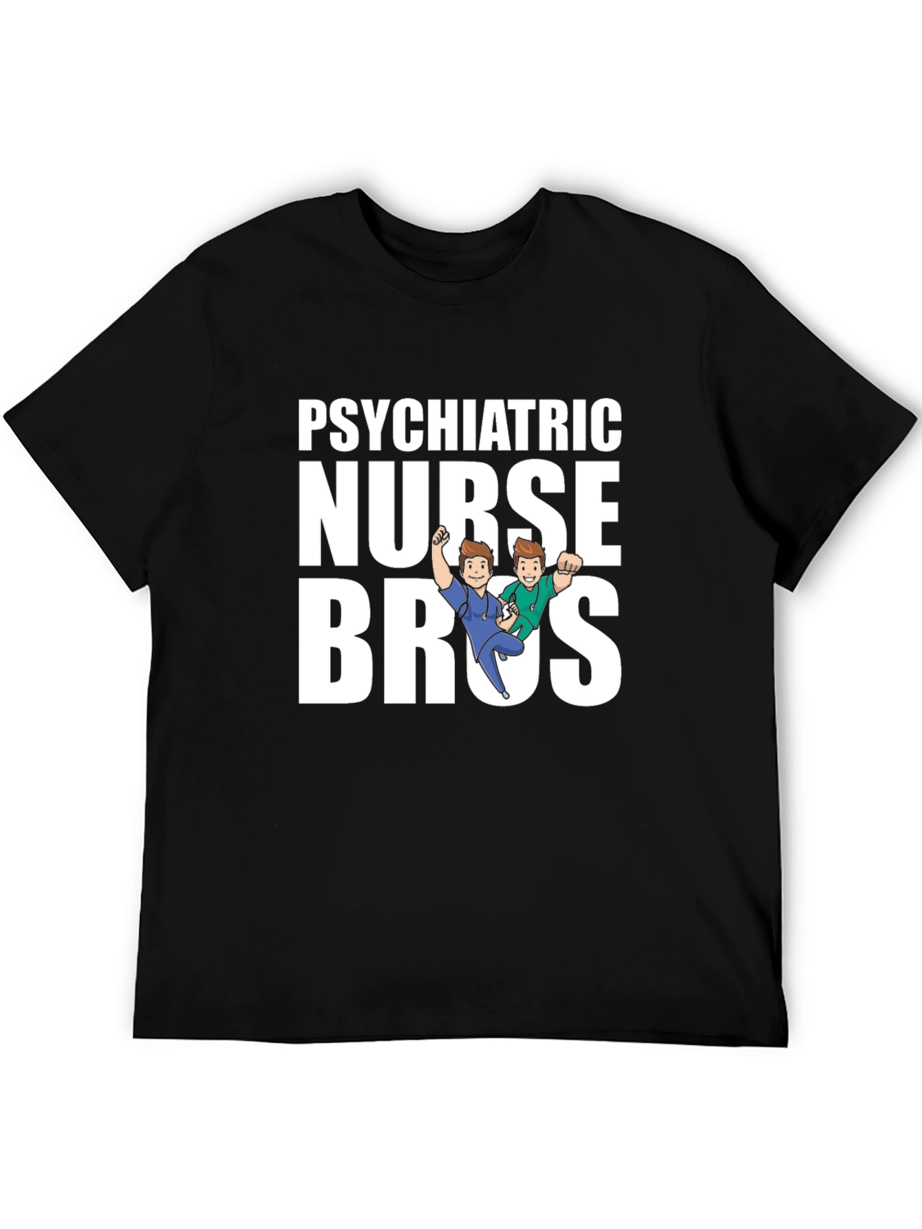 Psychiatric Nurse Bros Graphic Tee - Black