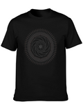 Geometric Mandala Design Black T-Shirt