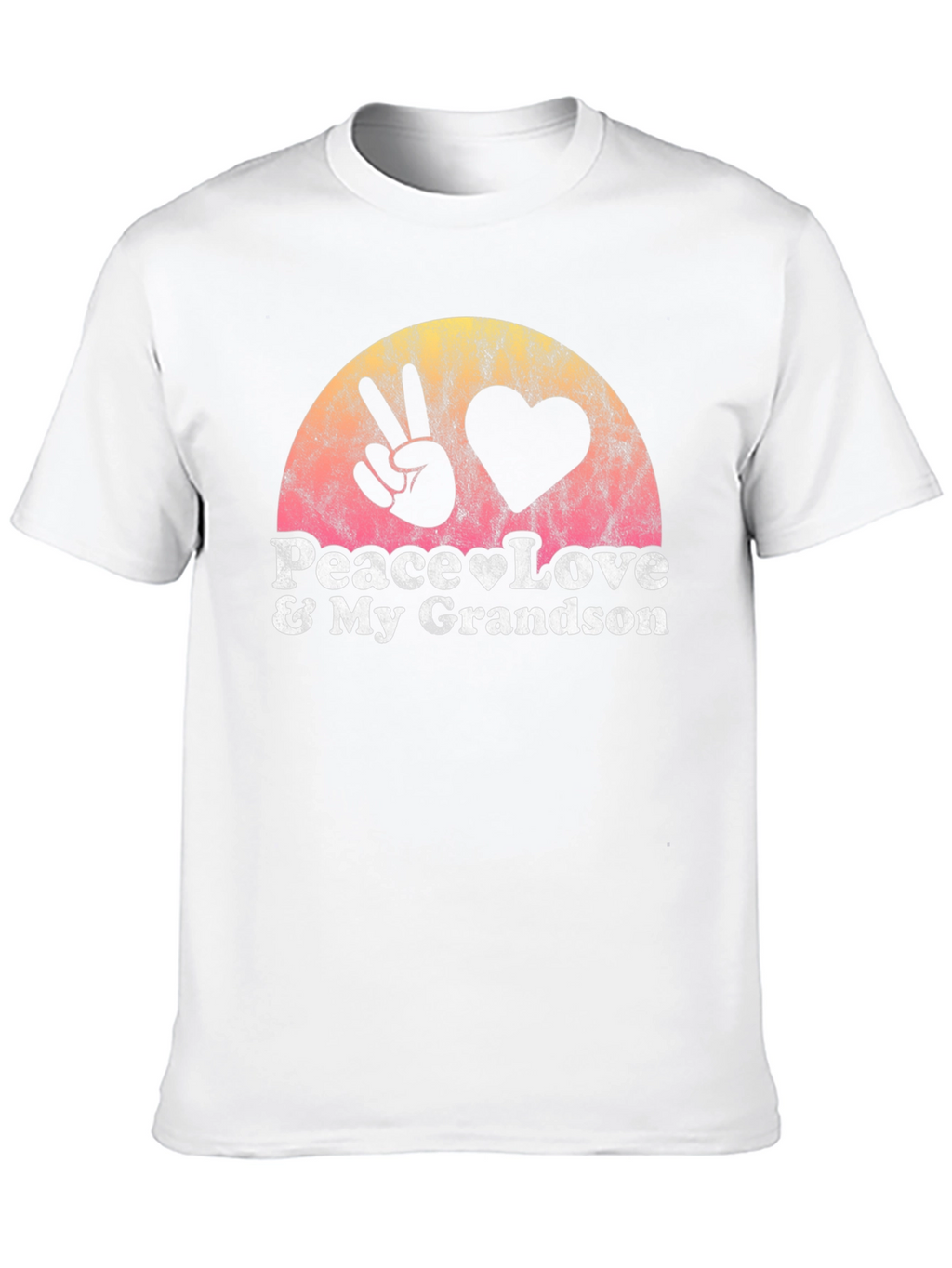 Peace Love & My Grandson Black T-Shirt