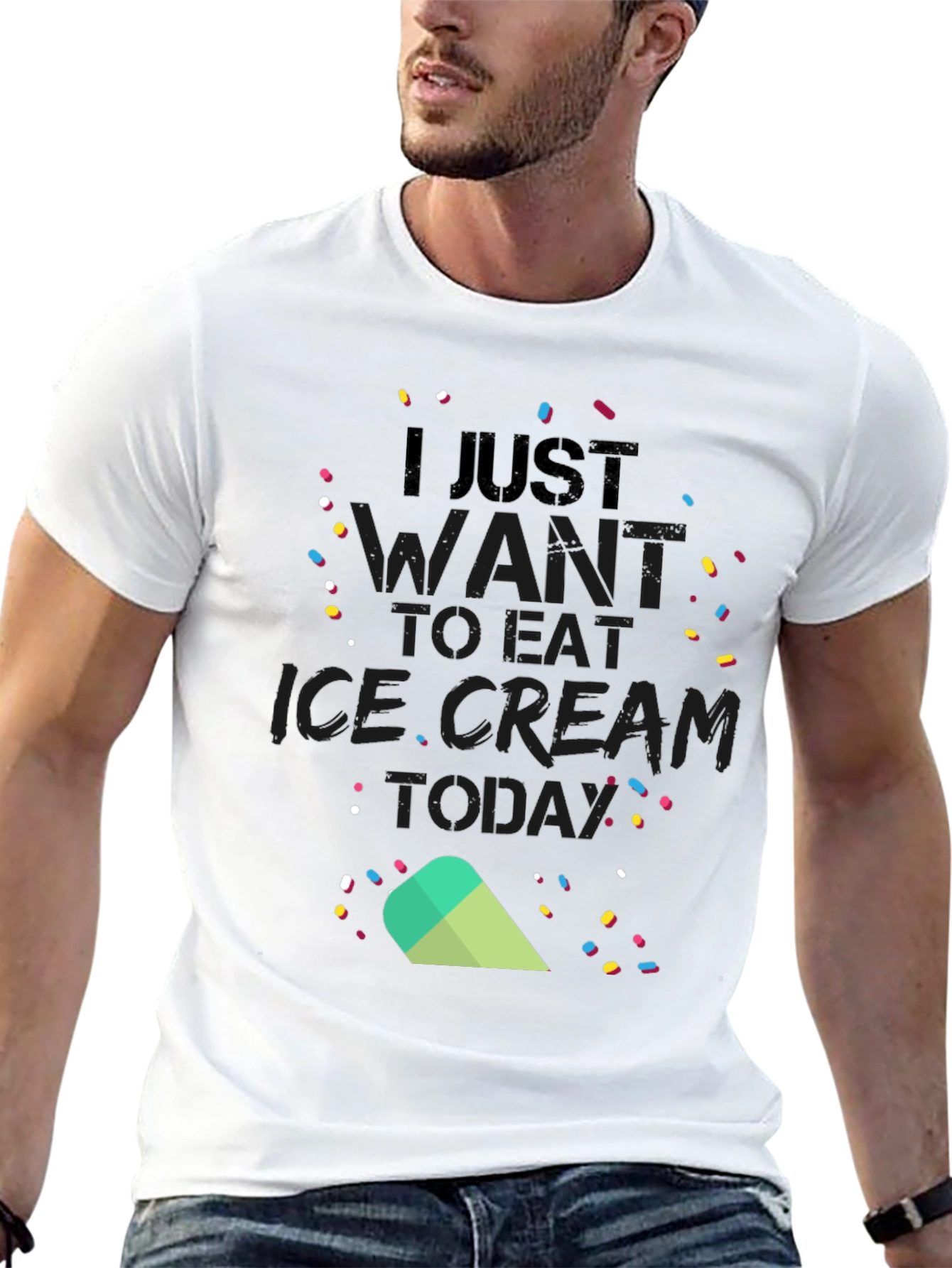 I Just Want to Eat Ice Cream Today T-Shirt