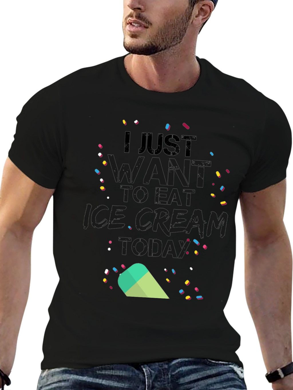 I Just Want to Eat Ice Cream Today T-Shirt