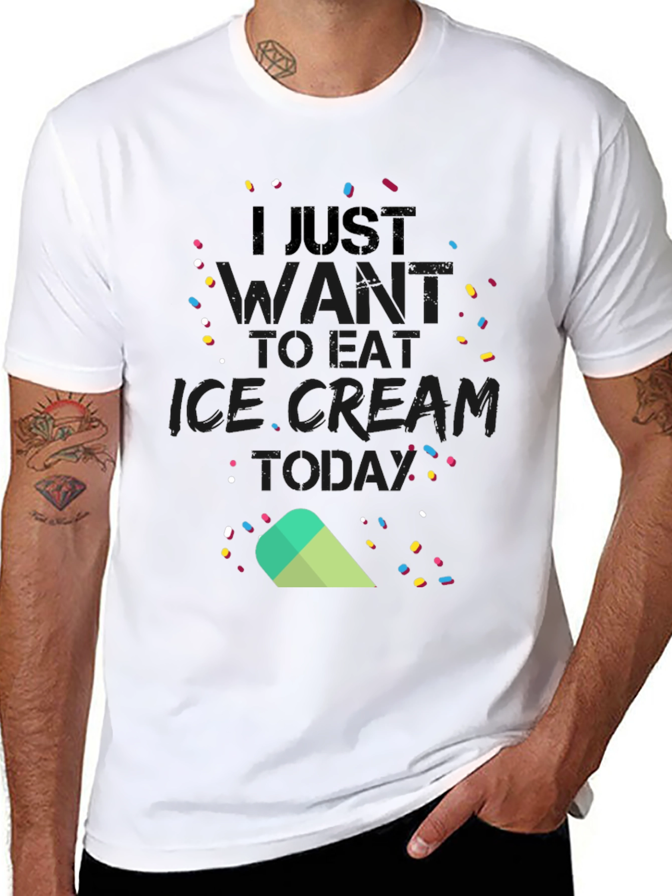 I Just Want to Eat Ice Cream Today T-Shirt