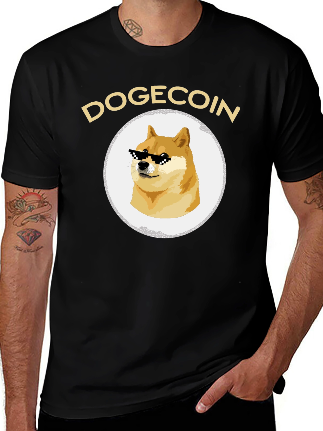 DogeCoin Meme Graphic Tee - Crypto Cool!