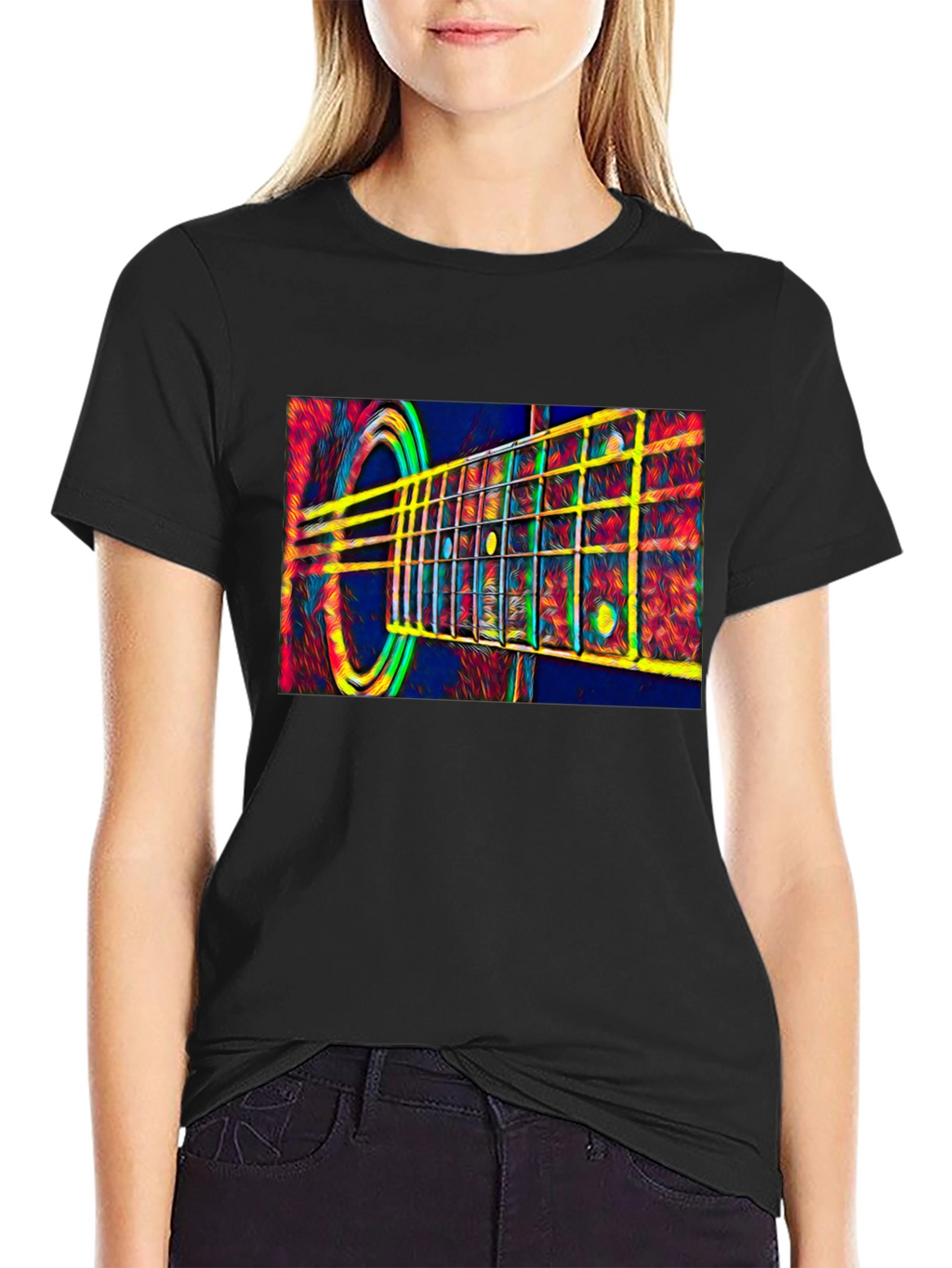 Acoustic Guitar Graphic Tee - Music Lover Gift
