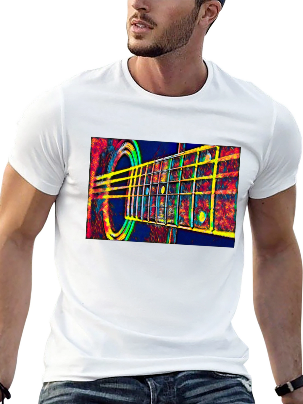 Acoustic Guitar Graphic Tee - Music Lover Gift