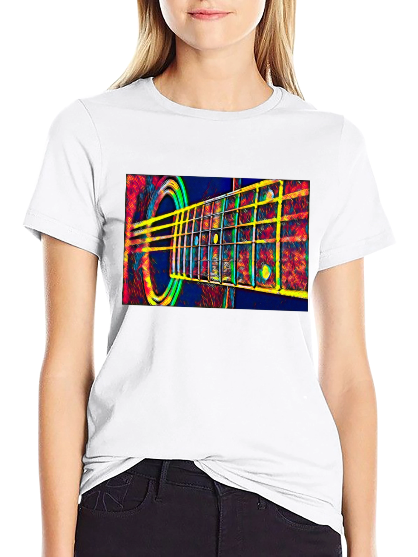 Acoustic Guitar Graphic Tee - Music Lover Gift