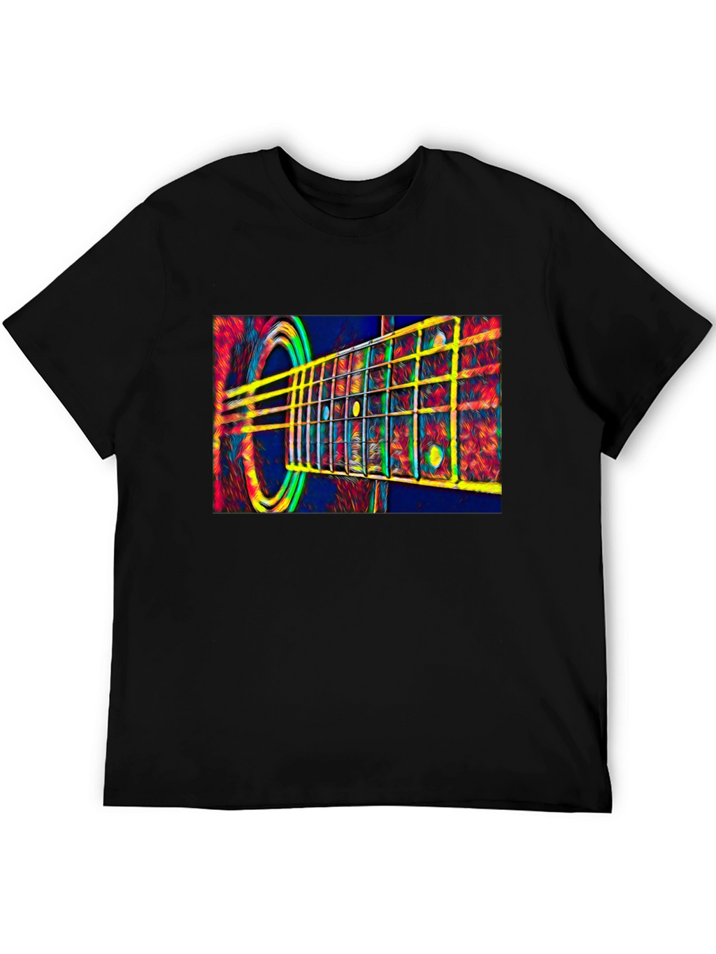 Acoustic Guitar Graphic Tee - Music Lover Gift