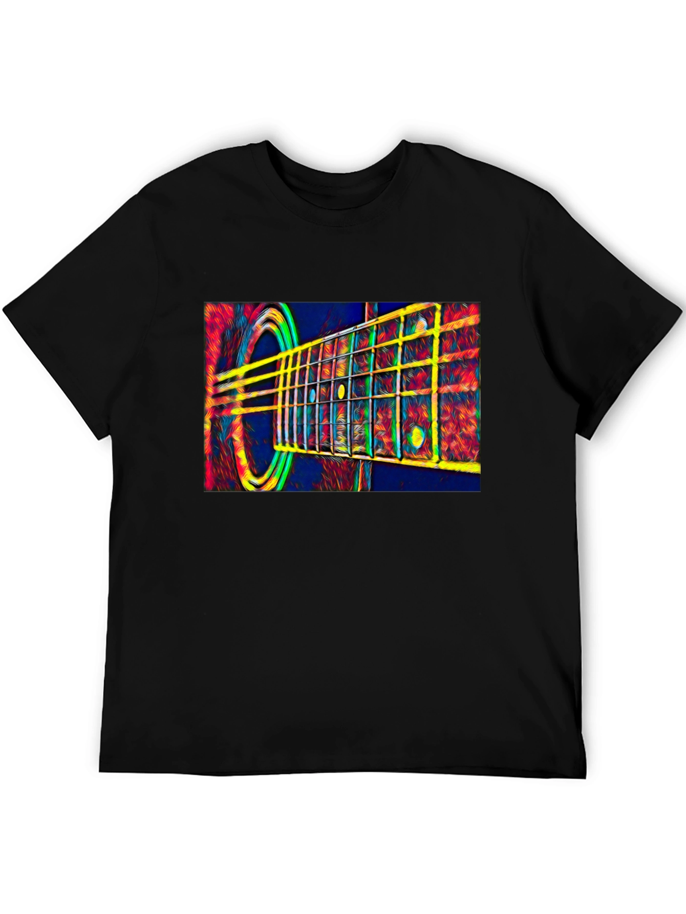 Acoustic Guitar Graphic Tee - Music Lover Gift