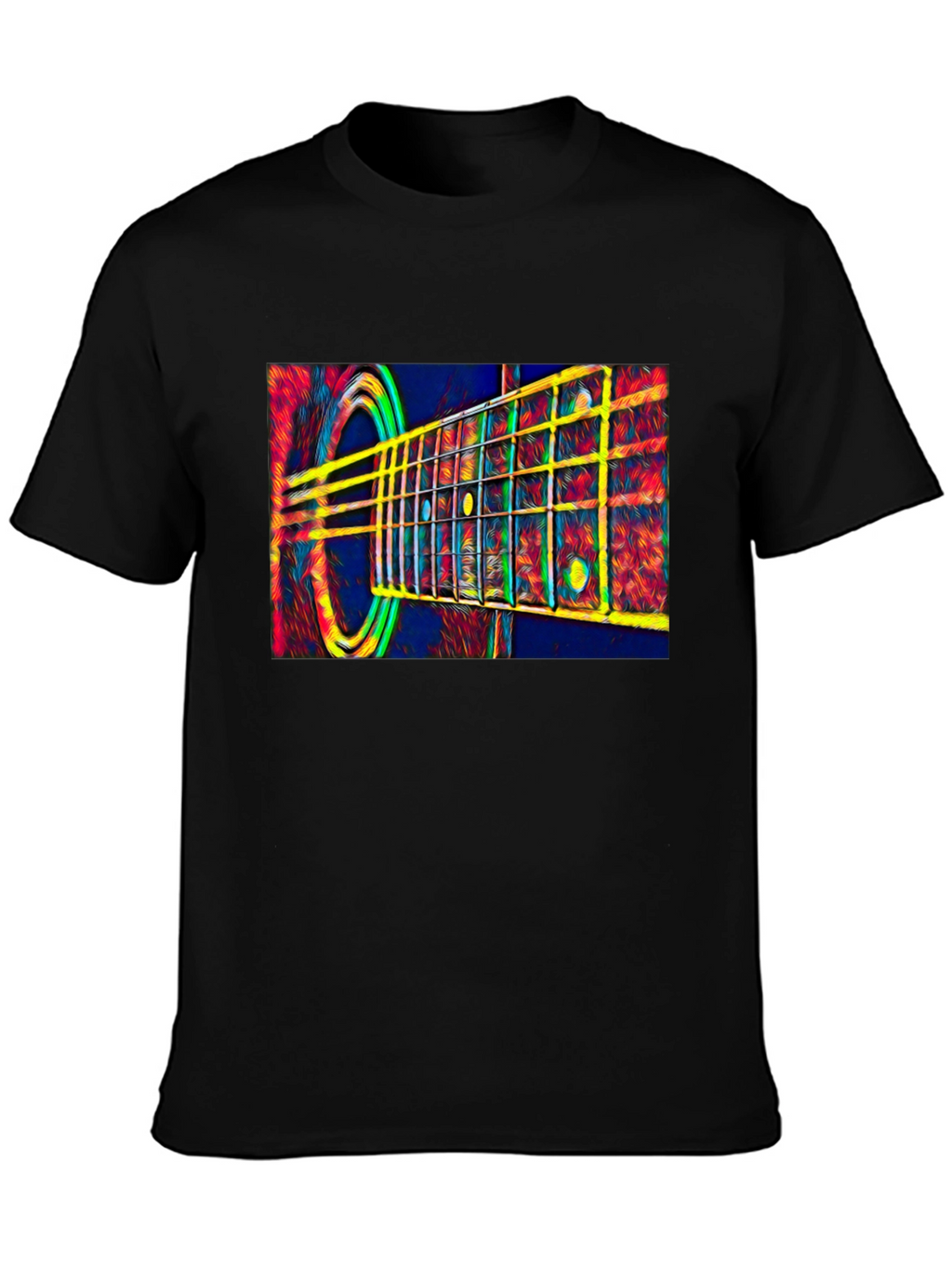 Acoustic Guitar Graphic Tee - Music Lover Gift