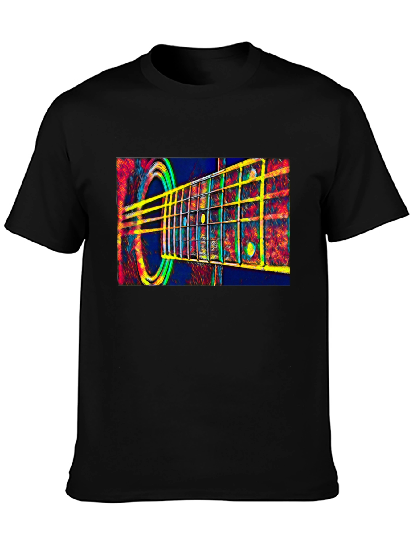 Acoustic Guitar Graphic Tee - Music Lover Gift