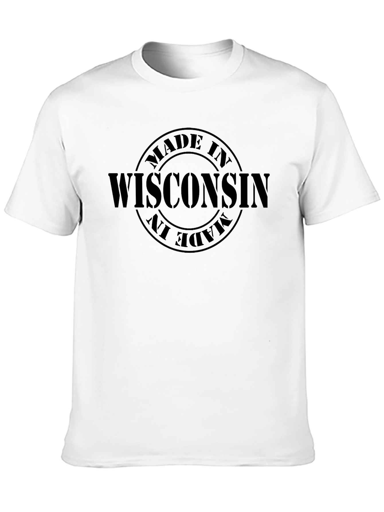 Made in Wisconsin T-Shirt - Black Cotton Tee