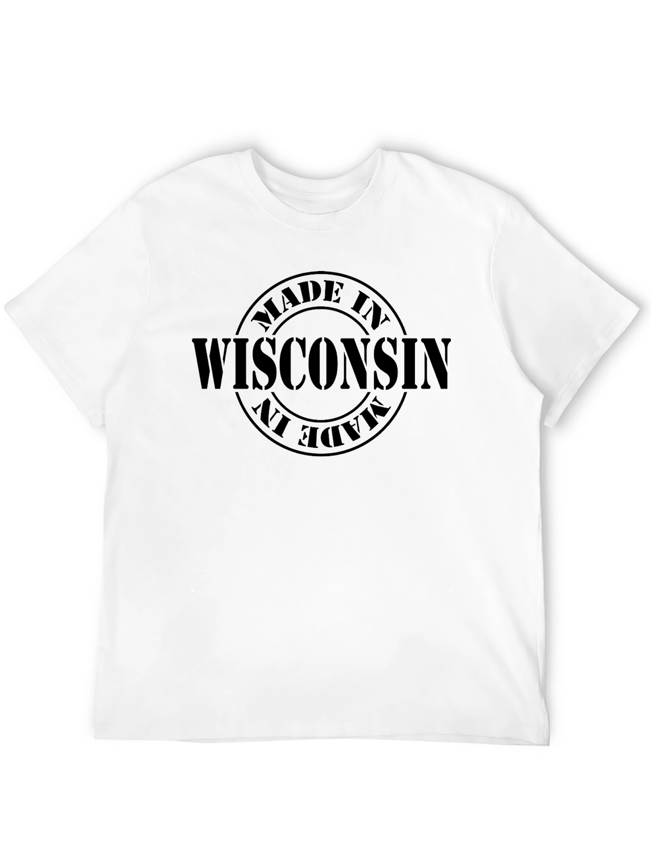 Made in Wisconsin T-Shirt - Black Cotton Tee