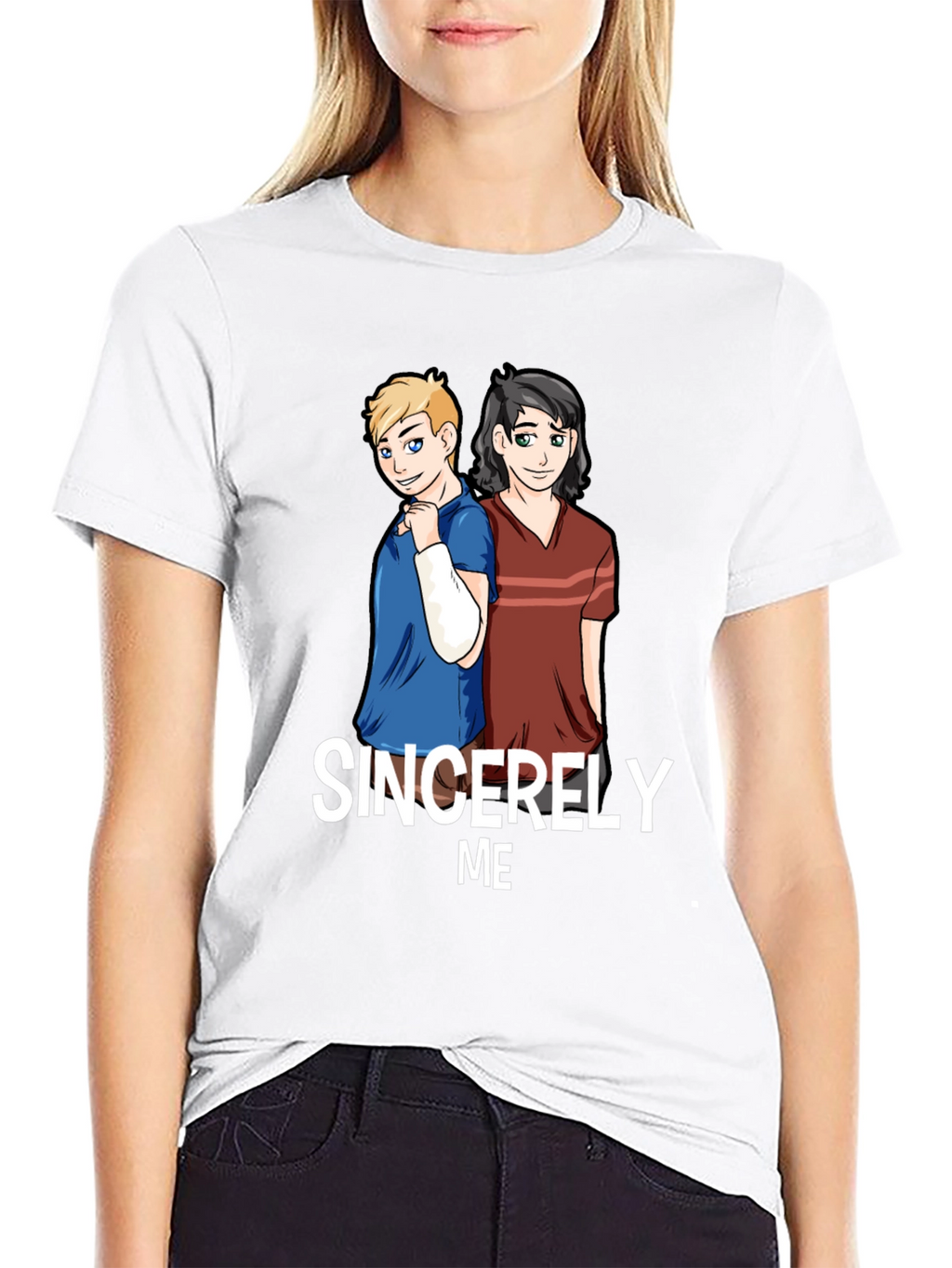 Sincerely Me Graphic T-Shirt - Black Cotton Blend