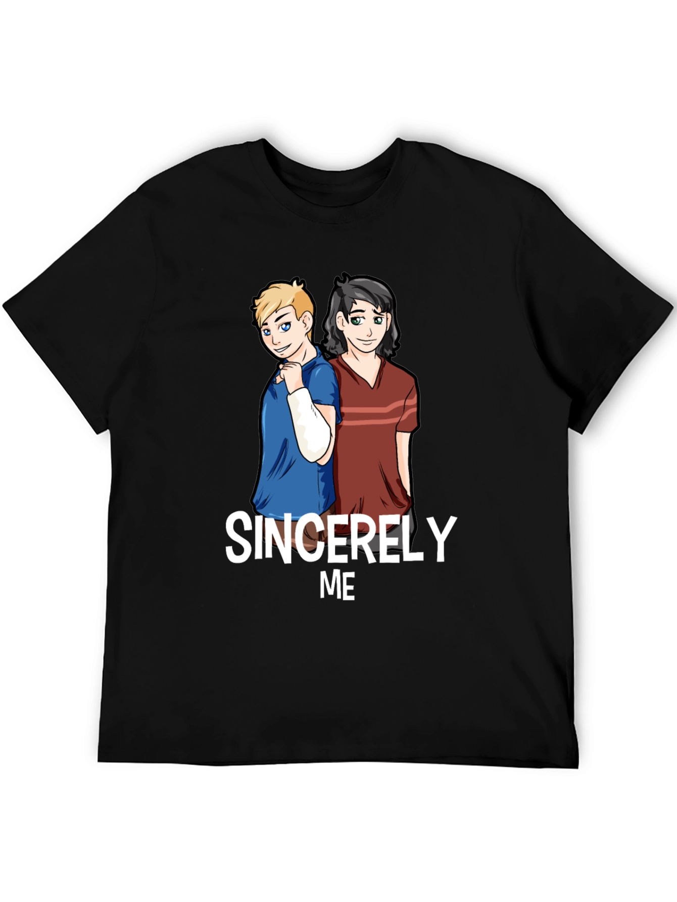 Sincerely Me Graphic T-Shirt - Black Cotton Blend