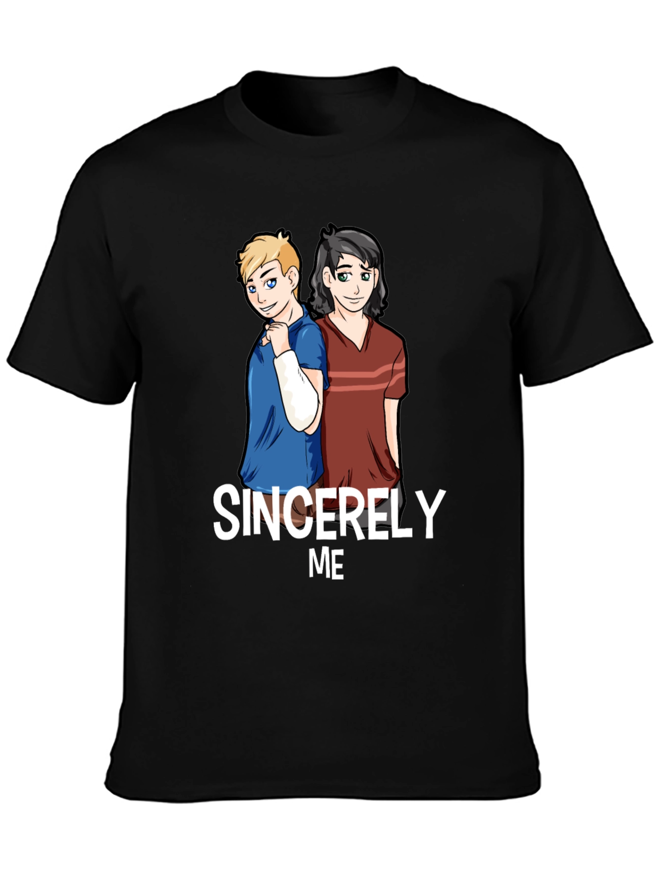 Sincerely Me Graphic T-Shirt - Black Cotton Blend