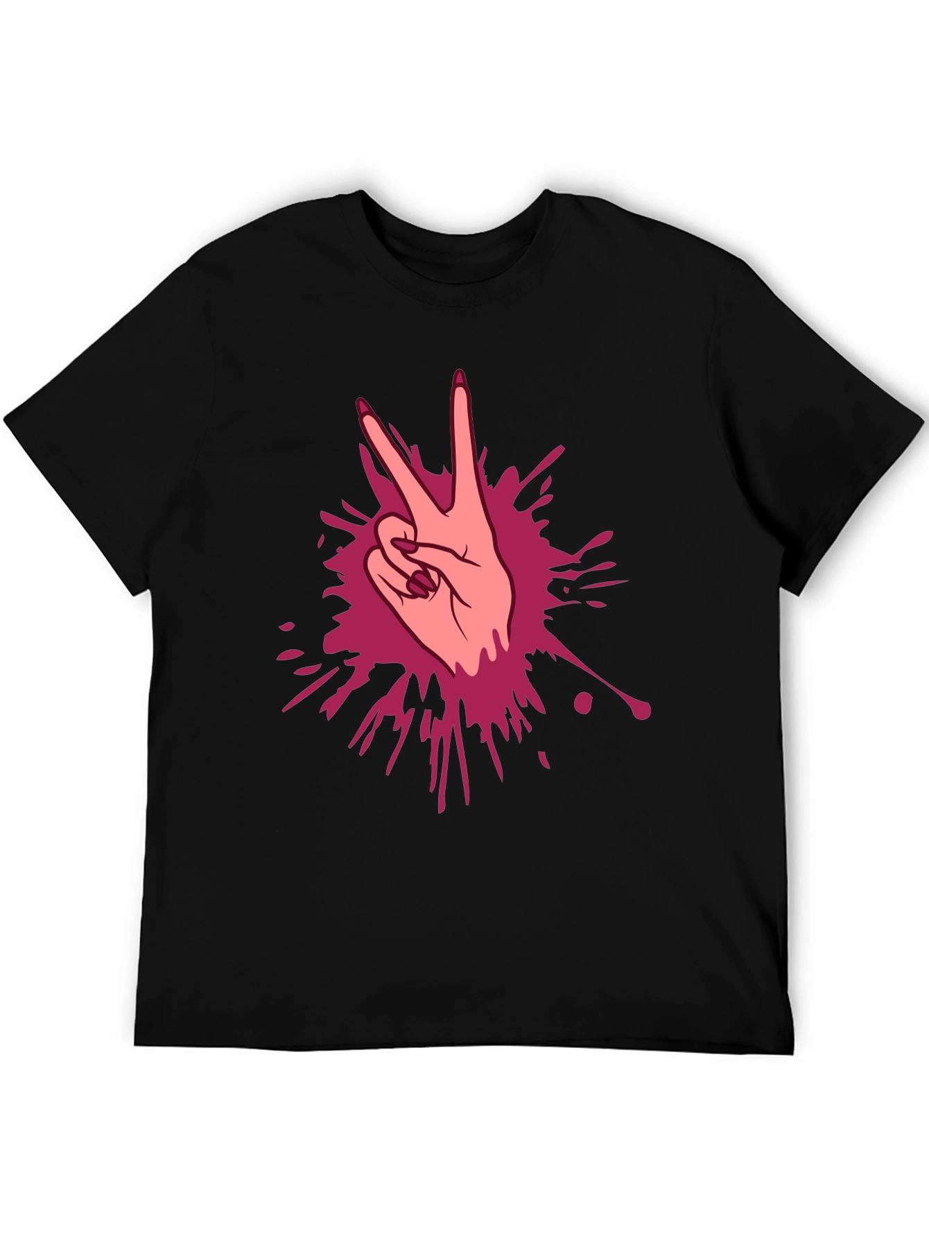 Peace Sign Hand Graphic T-Shirt