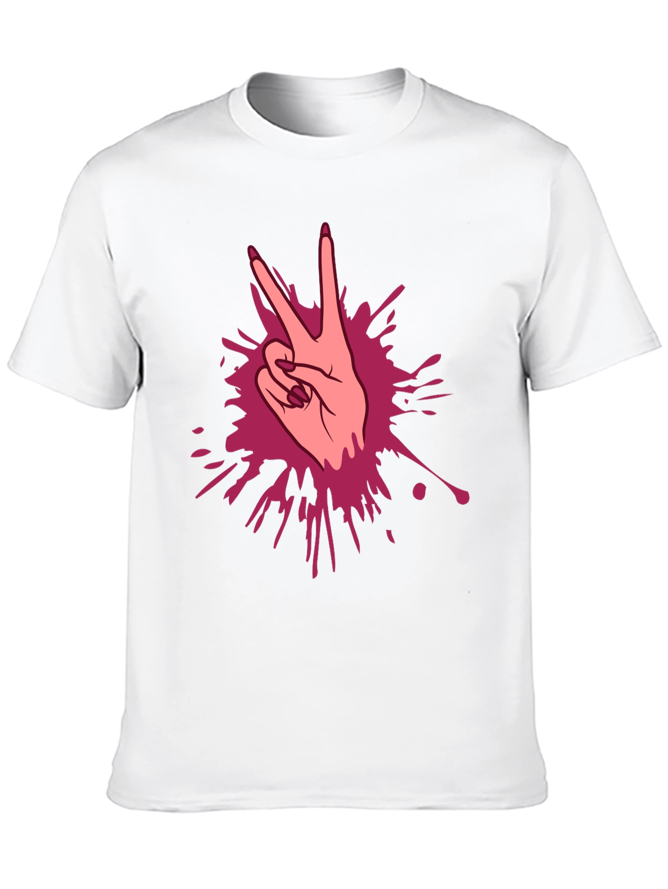 Peace Sign Hand Graphic T-Shirt