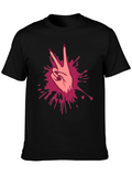 Peace Sign Hand Graphic T-Shirt