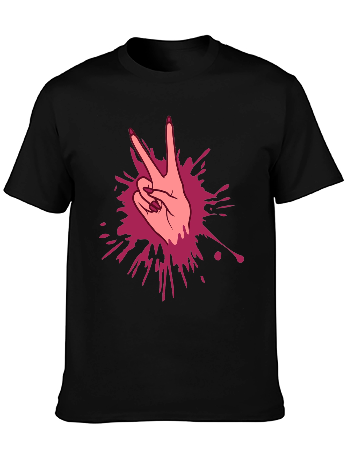 Peace Sign Hand Graphic T-Shirt