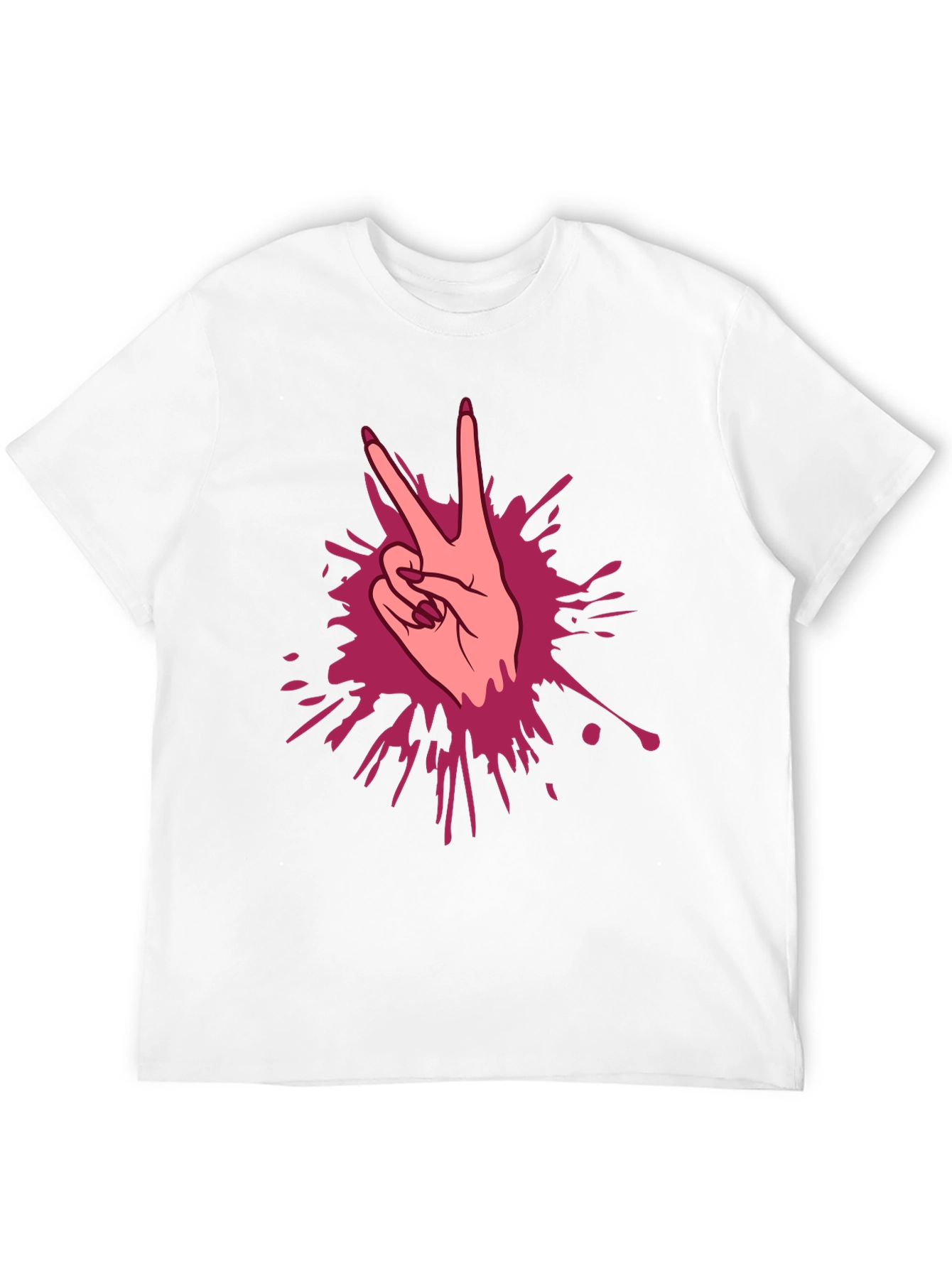 Peace Sign Hand Graphic T-Shirt