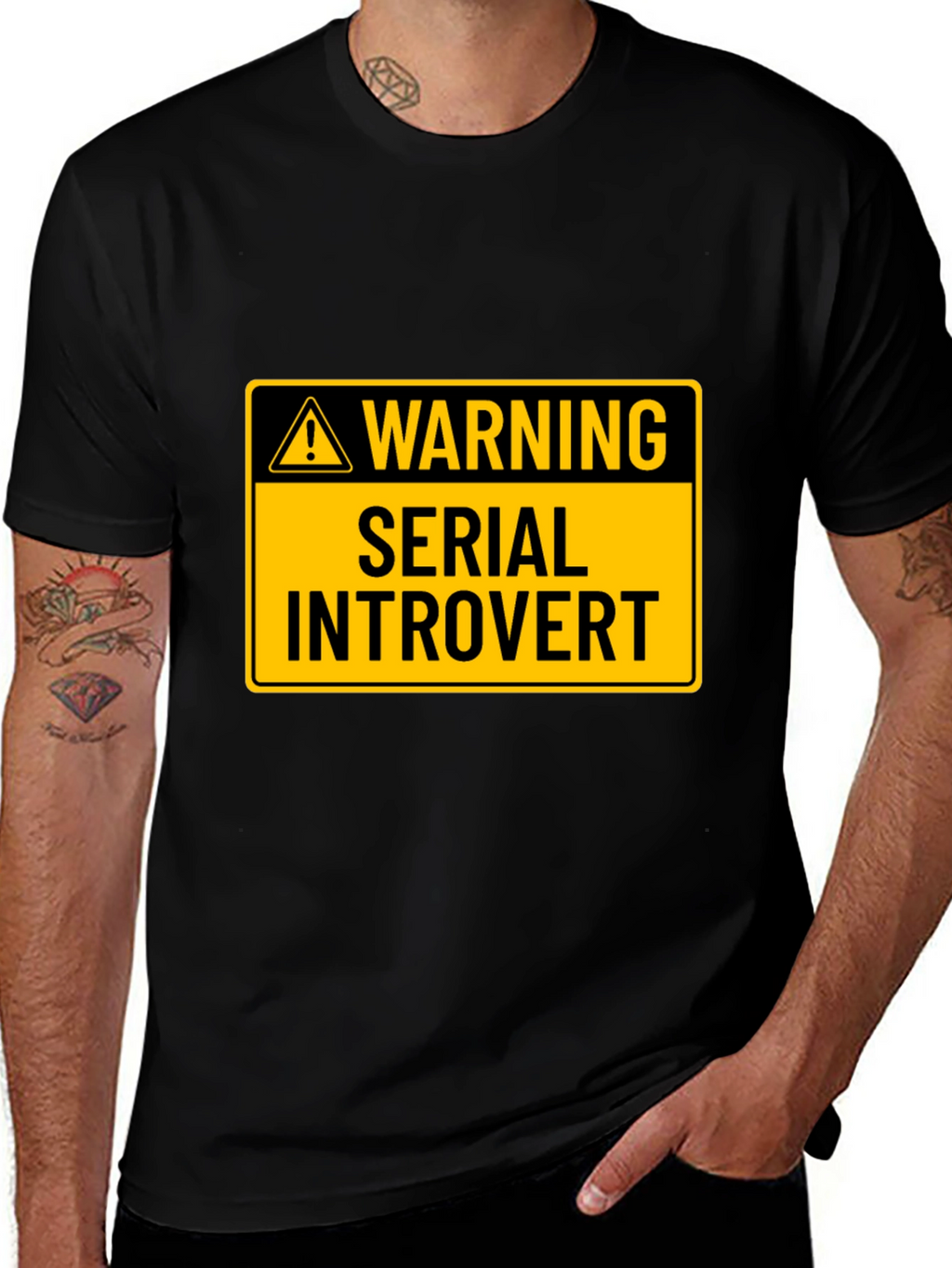 Warning: Serial Introvert Graphic T-Shirt