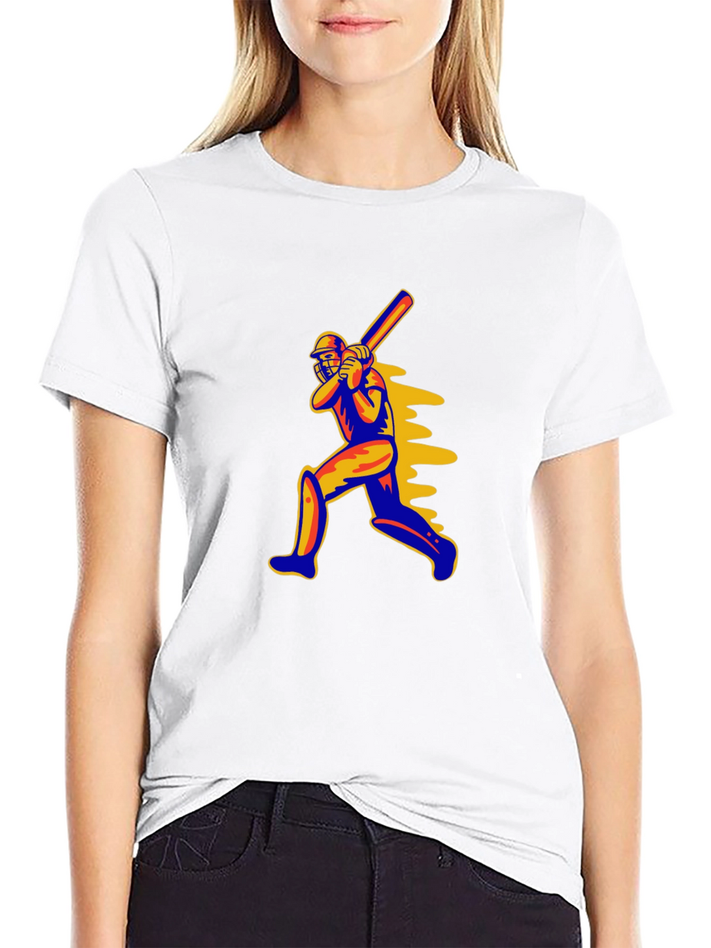 Cricket Player Graphic T-Shirt