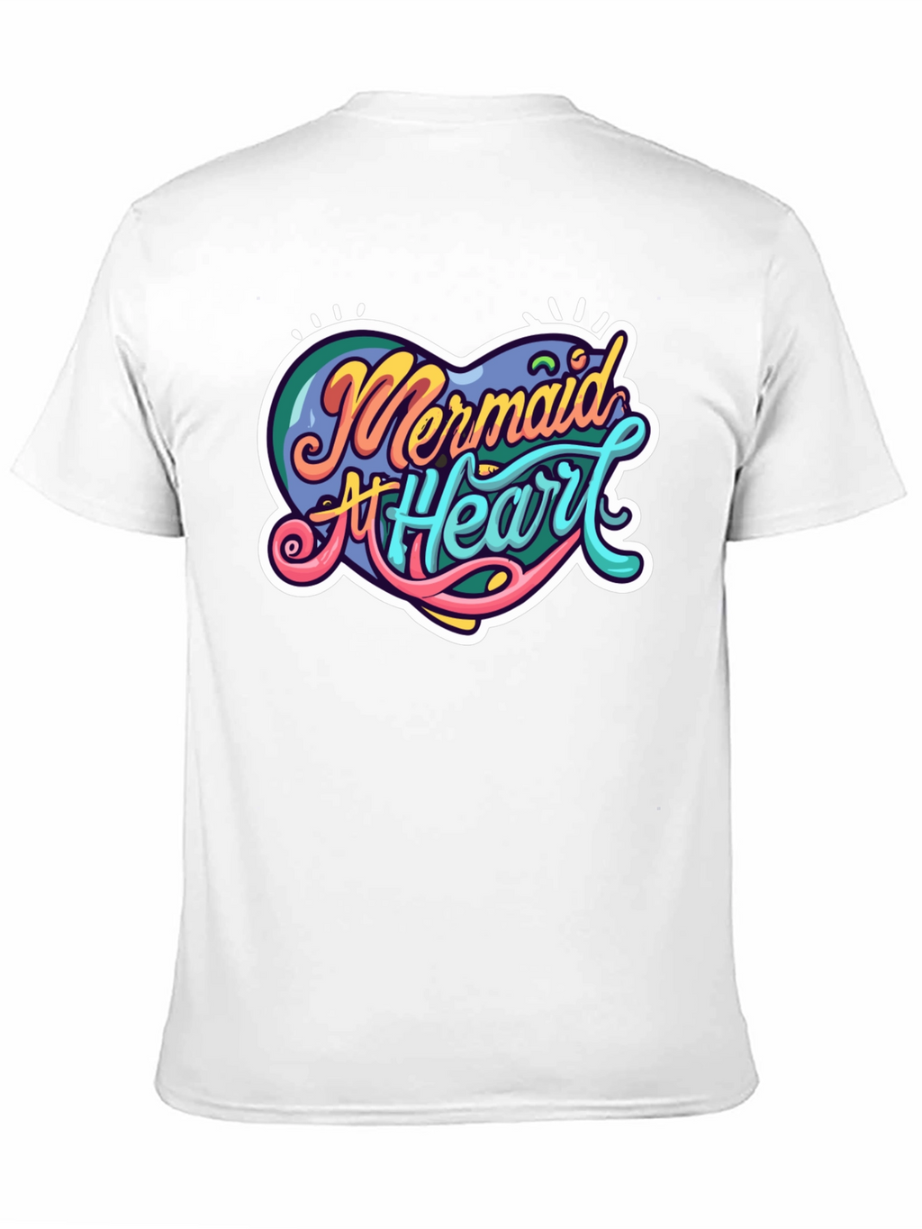 Mermaid At Heart Graphic Black T-Shirt