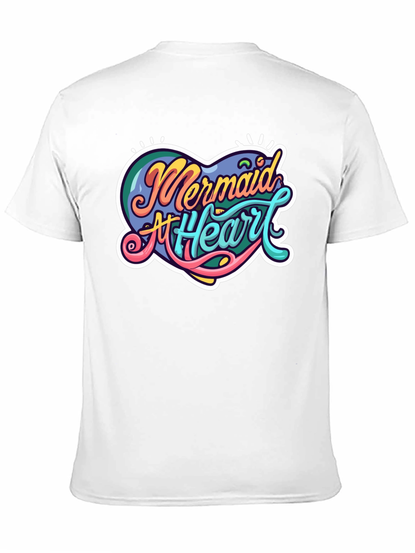 Mermaid At Heart Graphic Black T-Shirt