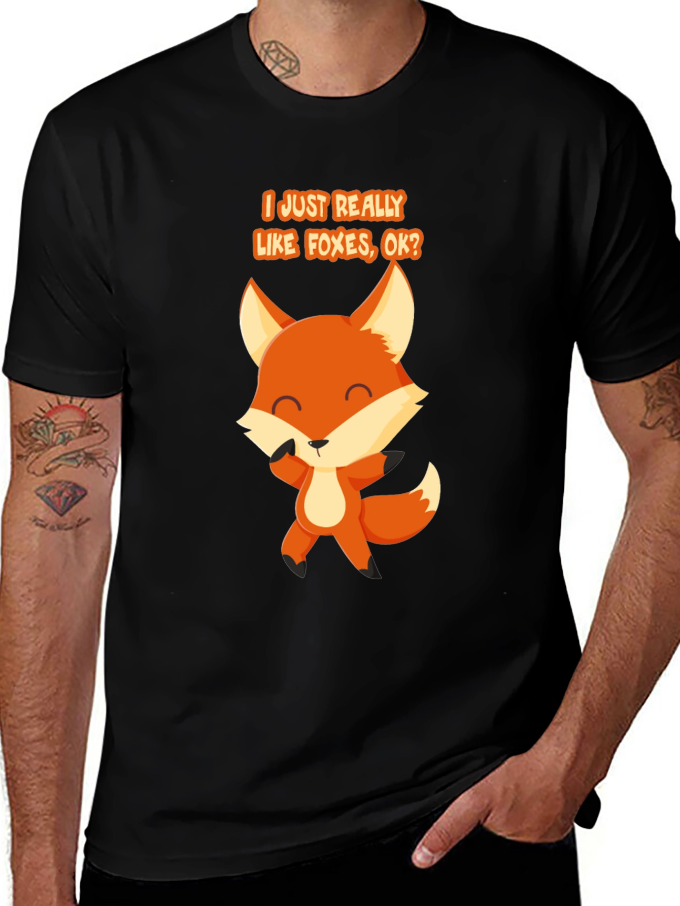 Cute Fox Graphic T-Shirt - I Just Really Like Foxes!