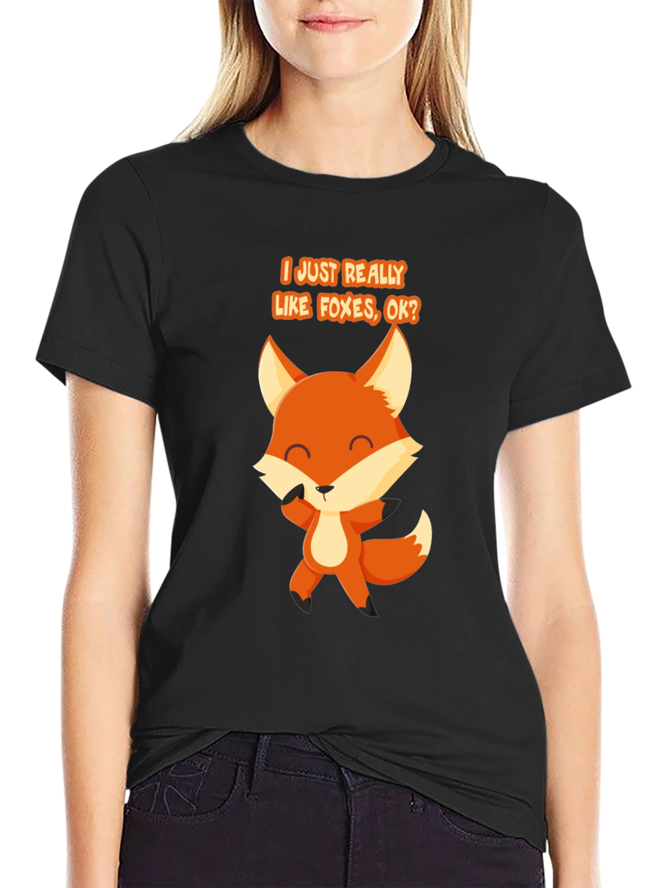 Cute Fox Graphic T-Shirt - I Just Really Like Foxes!