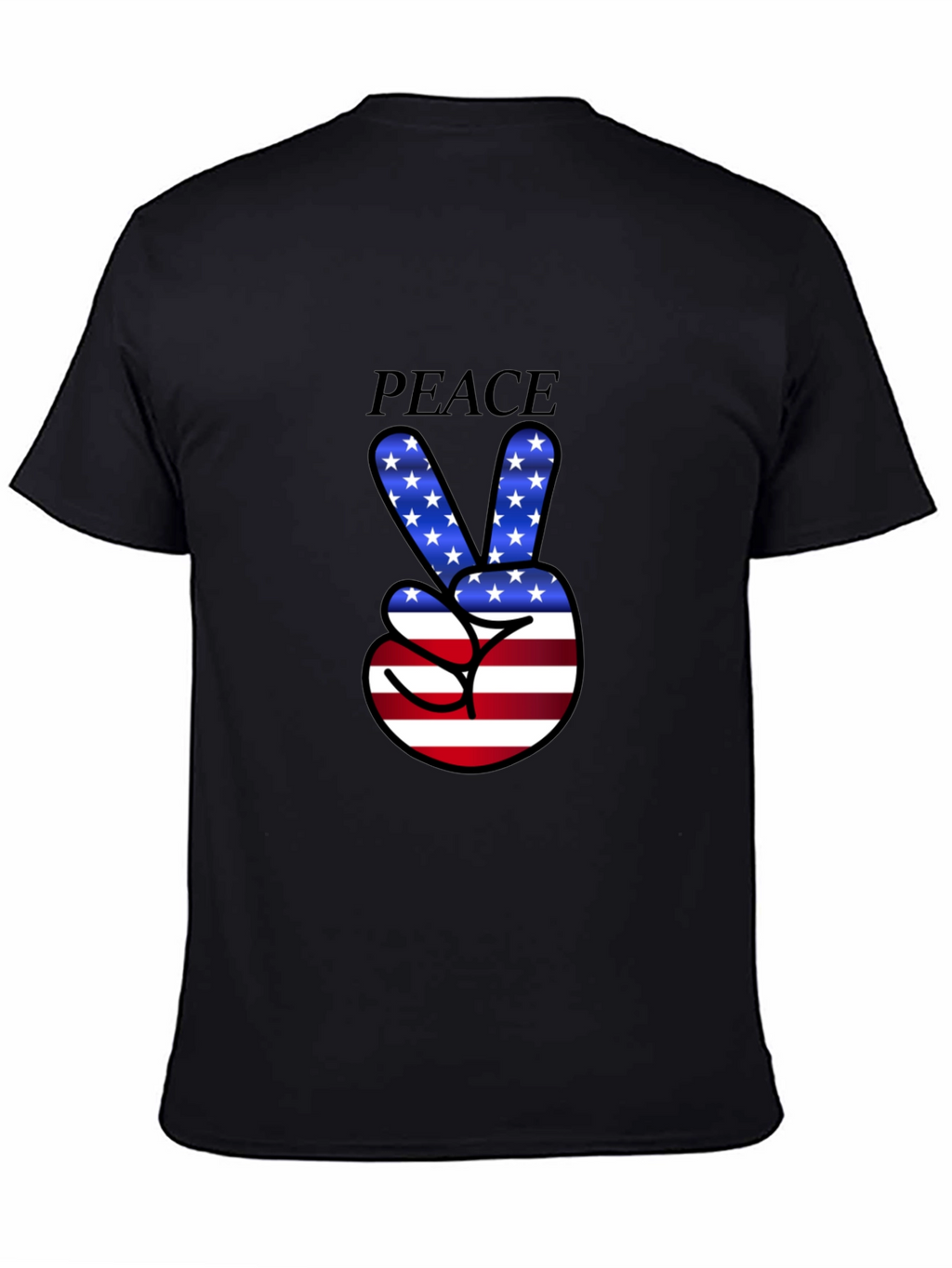 Peace Sign USA Flag Graphic T-Shirt