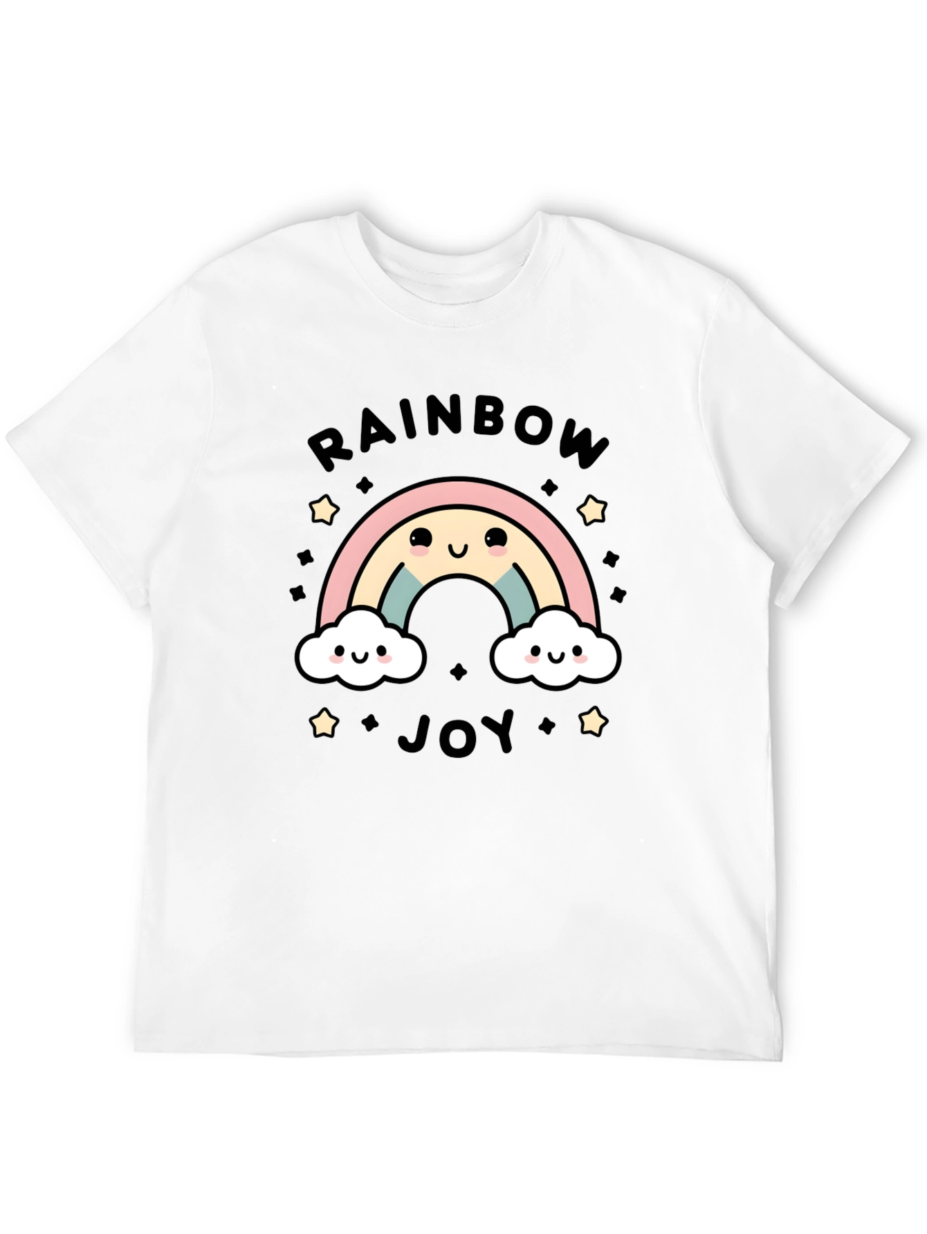 Rainbow Joy Graphic Tee - Cute Kawaii Style