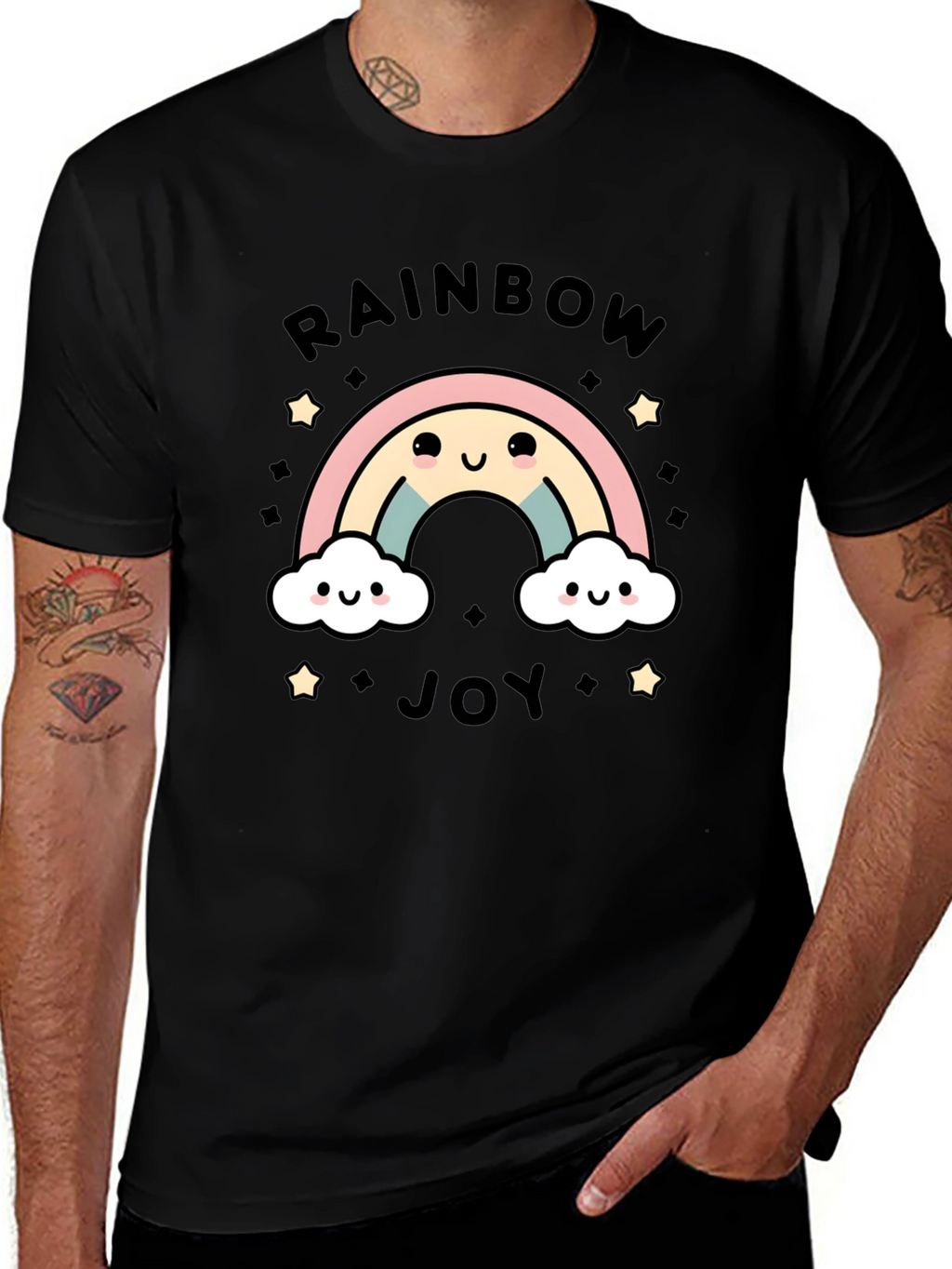 Rainbow Joy Graphic Tee - Cute Kawaii Style