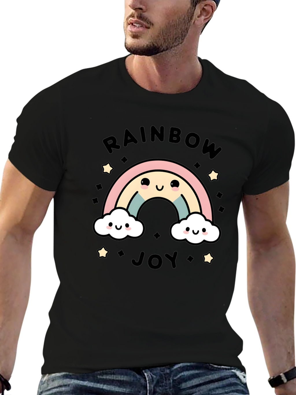 Rainbow Joy Graphic Tee - Cute Kawaii Style