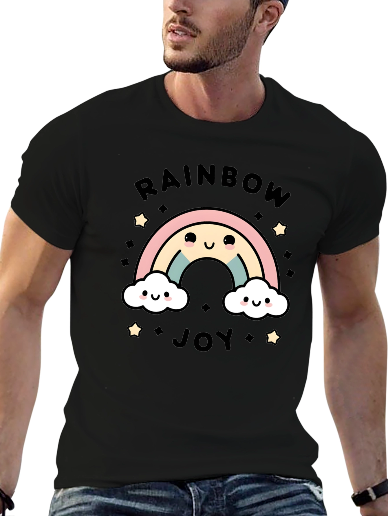 Rainbow Joy Graphic Tee - Cute Kawaii Style