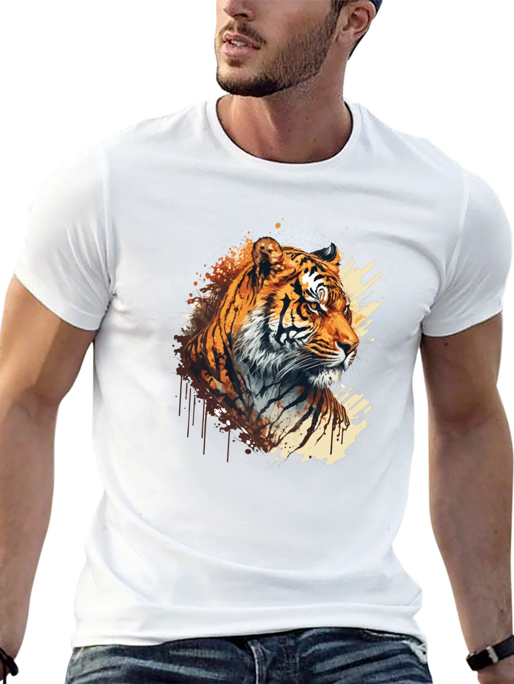 Tiger Graphic Black T-Shirt