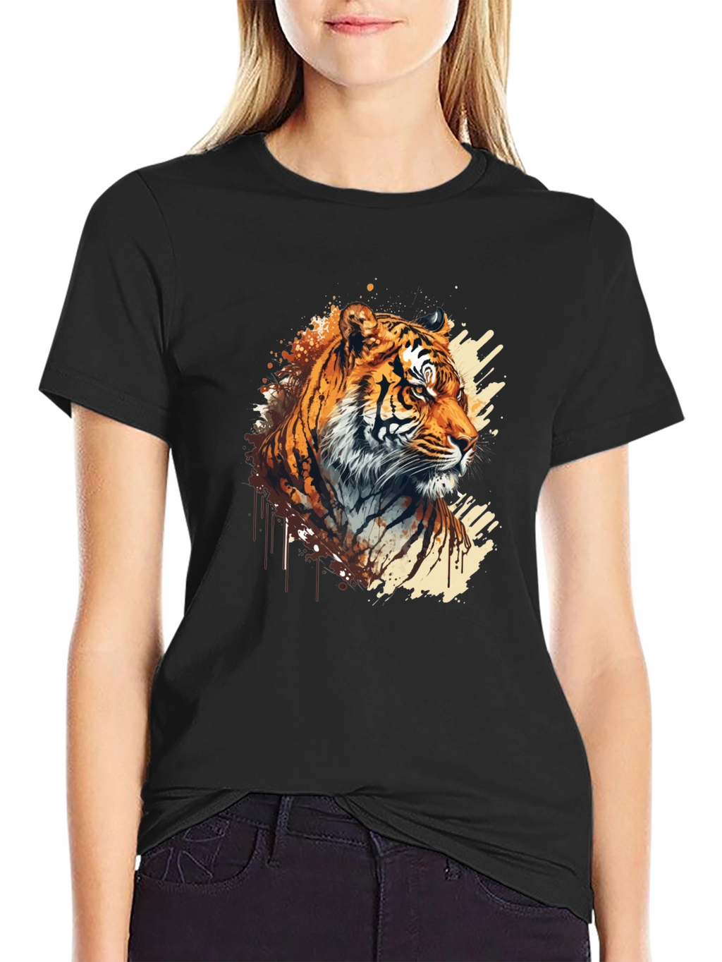 Tiger Graphic Black T-Shirt
